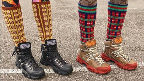 2018 PRE FALL, HIKER BOOTS BY GUCCI