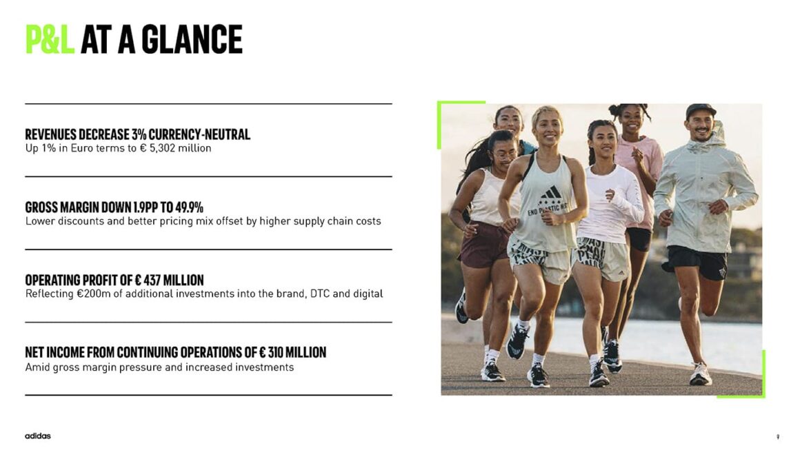 아디다스 2022년 1분기 실적발표 분석 adidas FY22 Q1 review